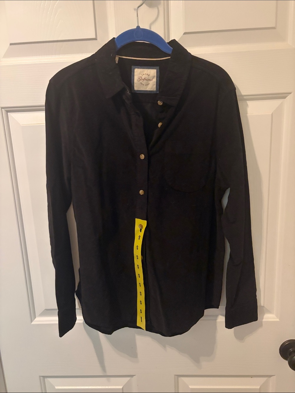 JACHS Girlfriend Black Long-Sleeve Button Shirt